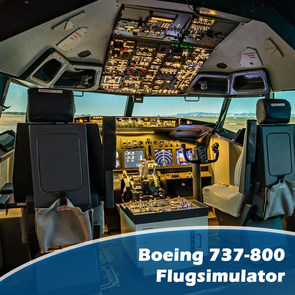 Originalgetreues Boeing 737 Cockpit im Flugsimulator Münster