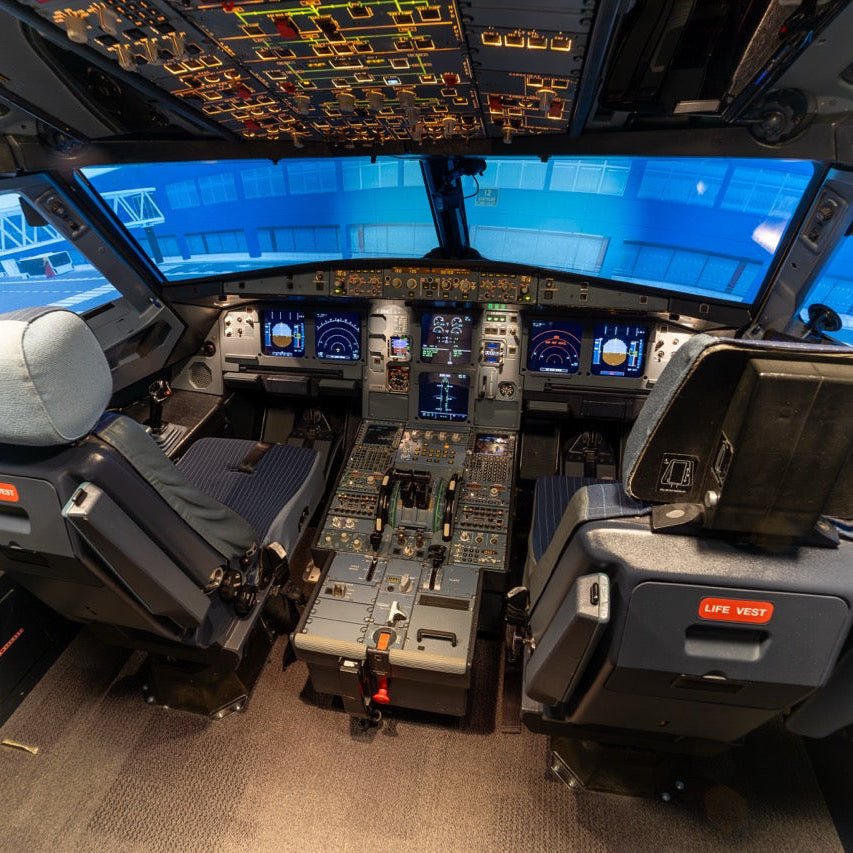 Airbus Cockpit in der totale